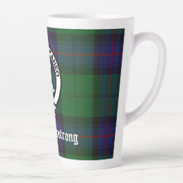 Clan Armstrong Tartan & Wappen Abzeichen Milchtasse