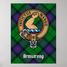 Clan Armstrong Wappen über Tartan