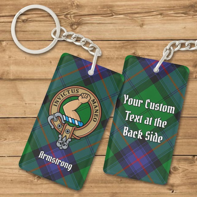 Clan Armstrong Wappen über Tartan Schlüsselanhänge Schlüsselanhänger (Von Creator hochgeladen)