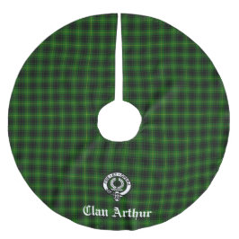 Clan Arthur / MacArthur Wappen & Tartan Polyester Weihnachtsbaumdecke