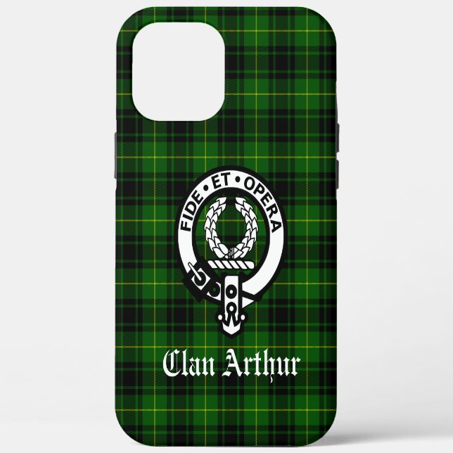 Clan Arthur Wappen Abzeichen & Tartan Case-Mate iPhone Hülle (Rückseite)