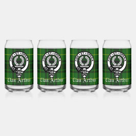 Clan Arthur Wappen Abzeichen & Tartan Dosenglas