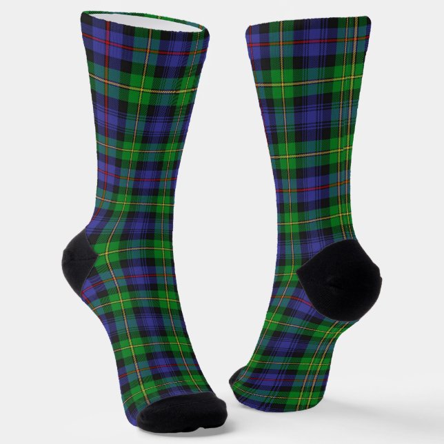 Clan Baillie Tartan Socken (Gewinkelt)