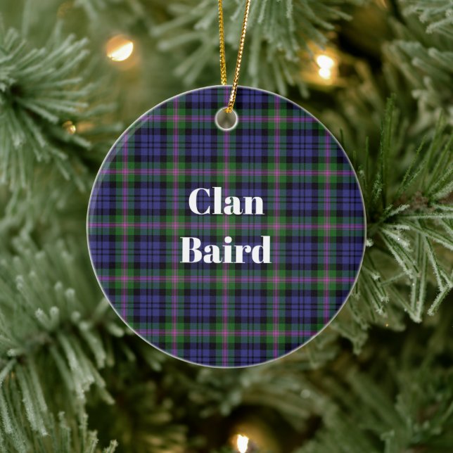 Clan Baird Modern Tartan Keramik Ornament (Baum)