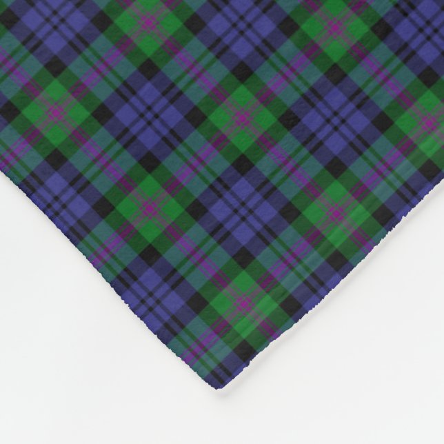 Clan Baird Scottish Tartan Karierte Muster Fleece (Ecke)