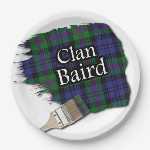 Clan Baird Scottish Tartan Paint Brush Pappteller