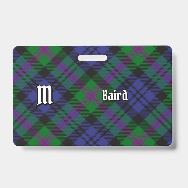 Clan Baird Tartan Ausweis (Vorderseite)