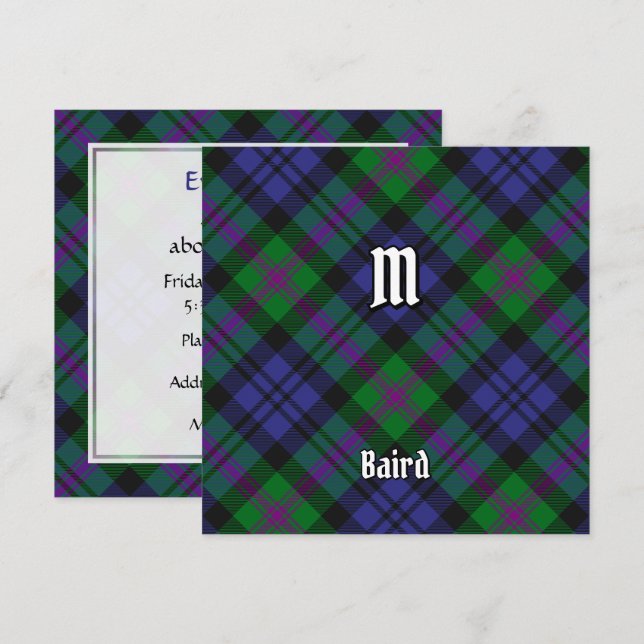 Clan Baird Tartan Einladung (Vorne/Hinten)