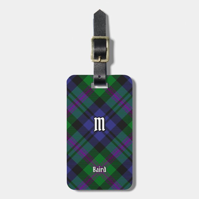 Clan Baird Tartan Gepäckanhänger (Vorderseite vertikal)