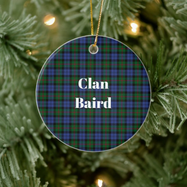 Clan Baird Tartan Keramik Ornament (Baum)