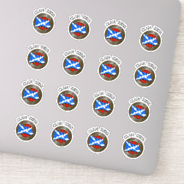 Clan Baird Tartan Knot & Flag Aufkleber