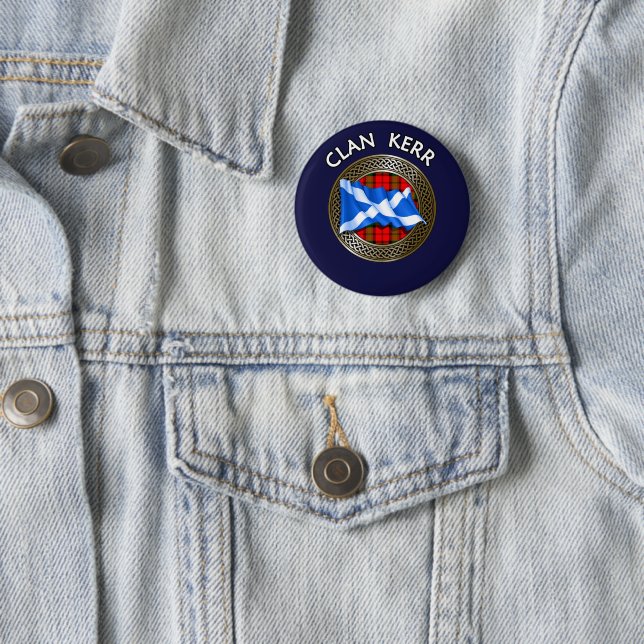 Clan Baird Tartan Knot & Flag Button (Beispiel)