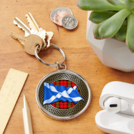 Clan Baird Tartan Knot & Flag Schlüsselanhänger