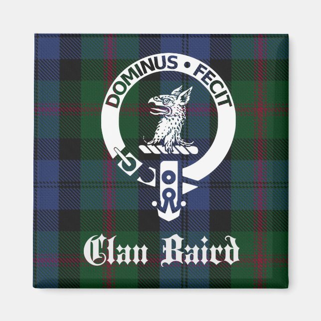 Clan Baird Tartan Wappen Magnet (Vorne)