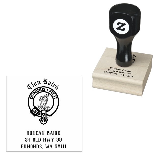 Clan Baird Wappen Abzeichen benutzerdefinierbar Gummistempel (Stempel)