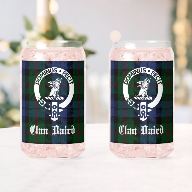 Clan Baird Wappen Abzeichen & Tartan Dosenglas (Insitu (Hochzeit))