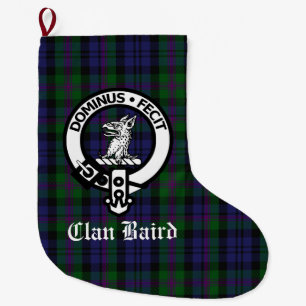 Clan Baird Wappen Karo individuell anpassbar Großer Weihnachtsstrumpf