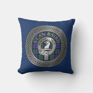 Clan Baird Wappen & Tartan Knot Kissen