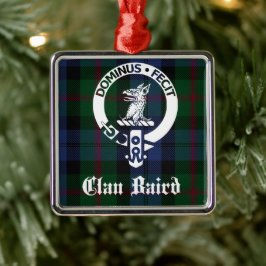 Clan Baird Wappen Tartan Silbernes Ornament