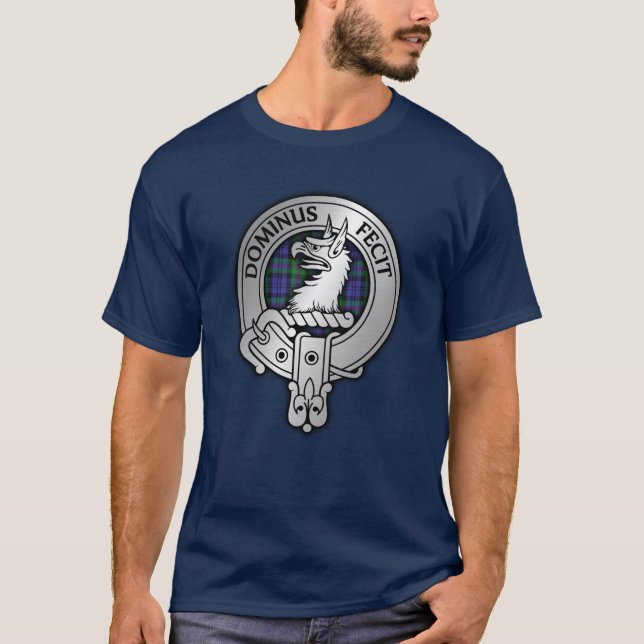 Clan Baird Wappen & Tartan T-Shirt (Vorderseite)