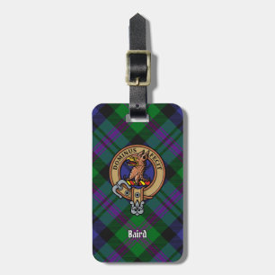 Clan Baird Wappen über Tartan Gepäckanhänger