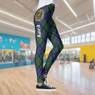 Clan Baird Wappen über Tartan Leggings
