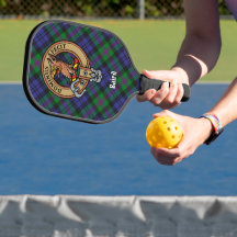 Clan Baird-Wappen über Tartan