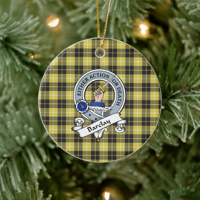 Clan Barclay Abzeichen Tartan Kariert Keramik Ornament (Baum)