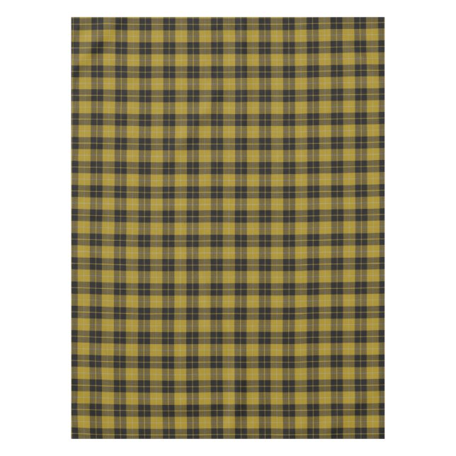Clan Barclay Dress Yellow Black Tartan Tischdecke (Vorderseite)