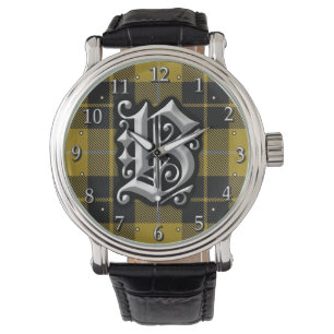 Clan Barclay Letter B Monogramm Dress Tartan Armbanduhr