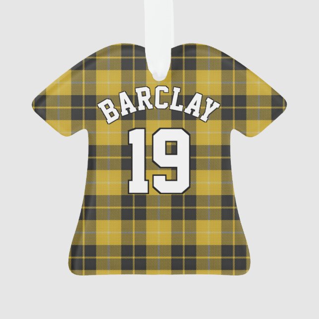 Clan Barclay Tartan Christmas Jersey Ornament (Rückseite)
