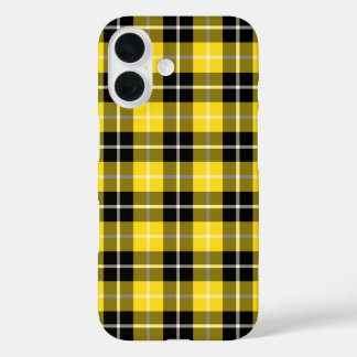 Clan Barclay Tartan Gelb und Schwarz Kariert iPhone 16 Hülle