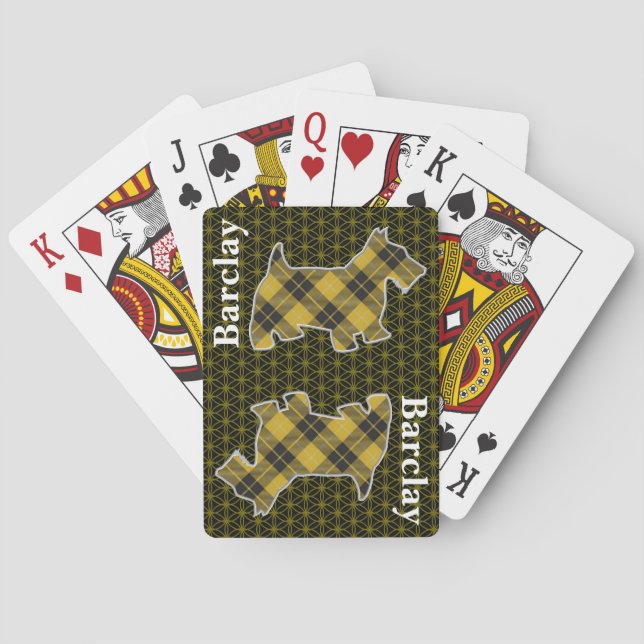 Clan Barclay Tartan Scottish Terrier Edition Spielkarten (Rückseite)