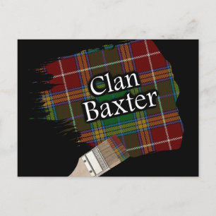 Clan Baxter schottischer Tartan-Pinsel Postkarte