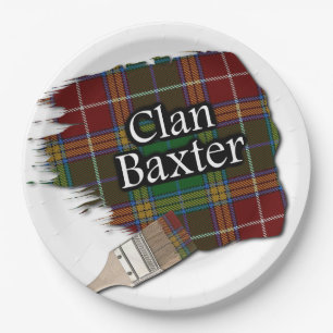 Clan Baxter Scottish Tartan Paint Brush Pappteller