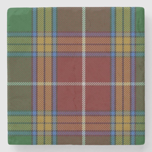 Clan Baxter Tartan Kariert Stone Untersetzer (Vorderseite)