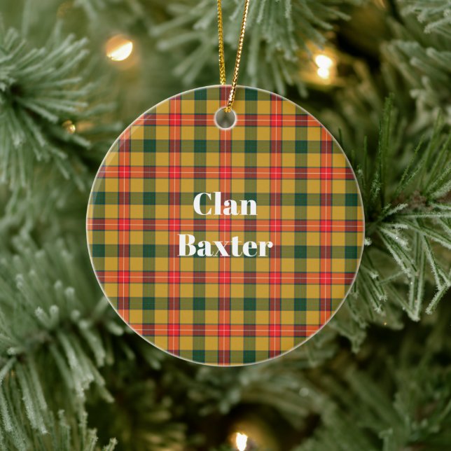 Clan Baxter Tartan Keramik Ornament (Baum)