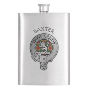 Clan Baxter Wappen & Tartan Flask Flachmann