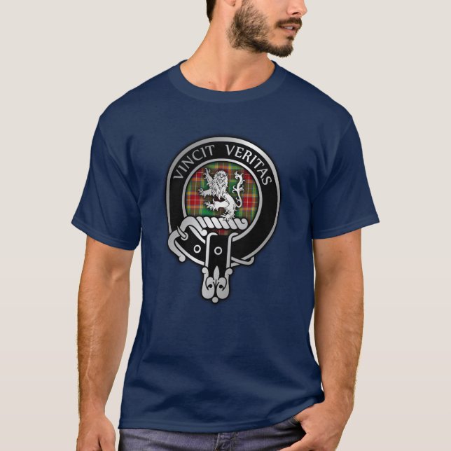 Clan Baxter Wappen & Tartan T - Shirt (Vorderseite)