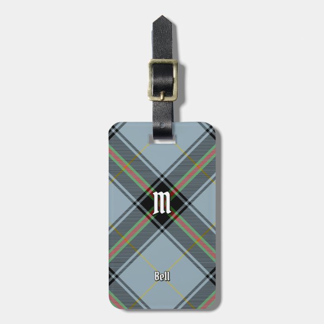 Clan Bell Tartan Gepäckanhänger (Vorderseite vertikal)