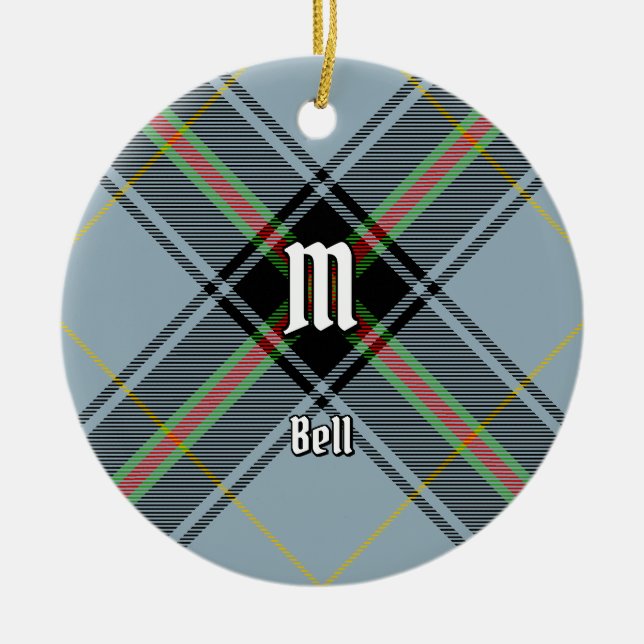 Clan Bell Tartan Keramik Ornament (Vorne)