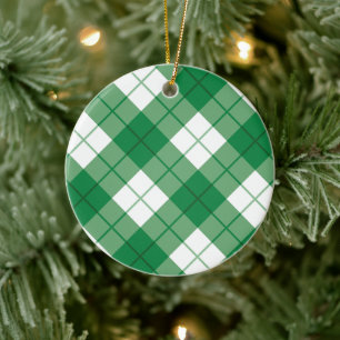 Clan Bias kariert Tartan Keramik Ornament