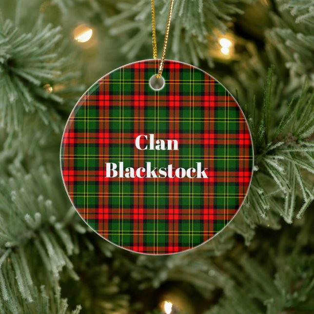 Clan Blackstock Tartan Keramik Ornament (Baum)
