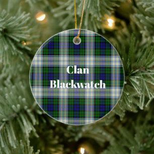 Clan Blackwatch Dress Modern Tartan Keramik Ornament