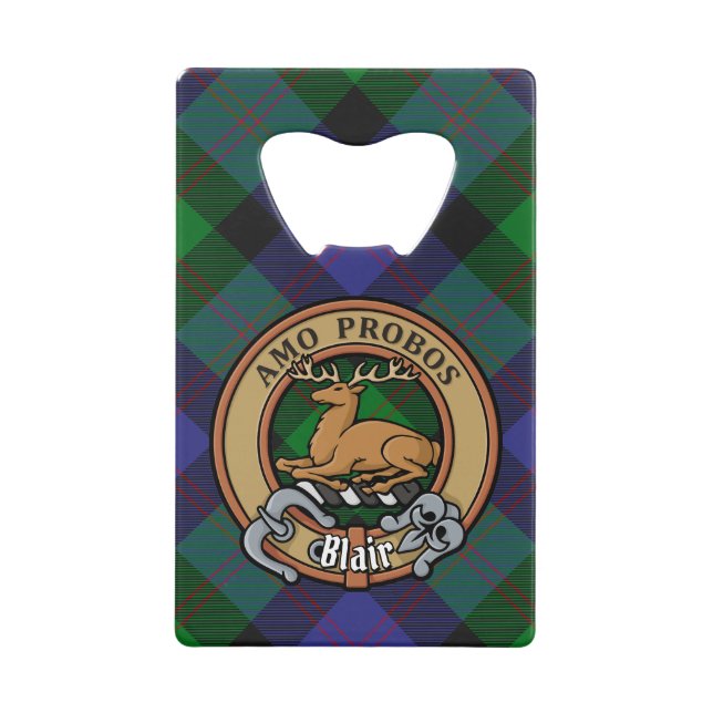 Clan Blair Crest sur Tartan (Devant)