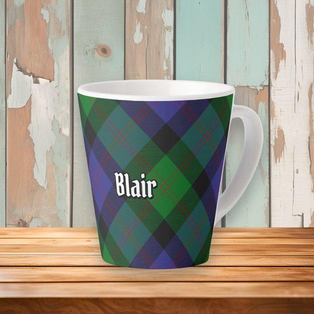Clan Blair Tartan Latte Tasse (Von Creator hochgeladen)