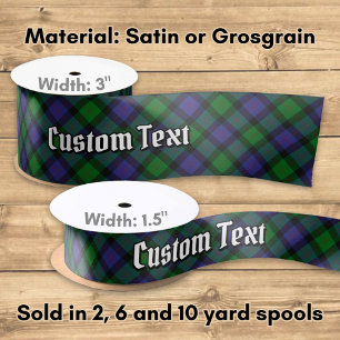Clan Blair Tartan Satin Ribbon Satinband