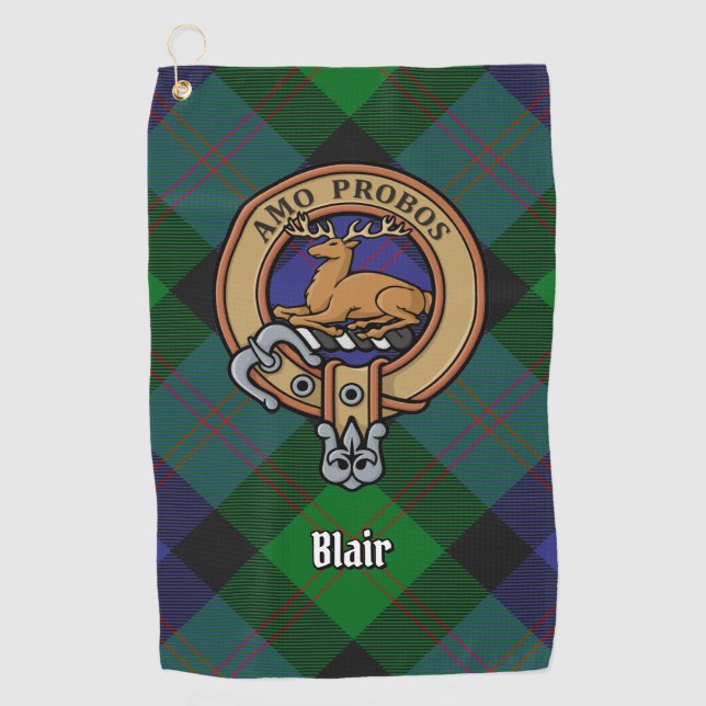 Clan Blair Wappen Golfhandtuch (Vorderseite)