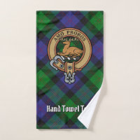 Clan Blair Wappen über Tartan