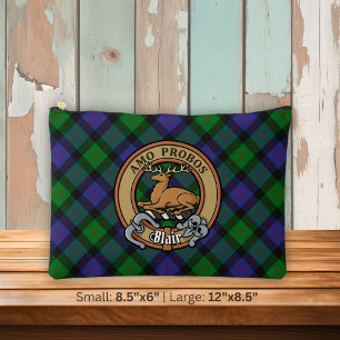 Clan Blair Wappen über Tartan Zubehörtasche